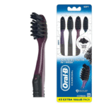 Oral-B Charcoal Toothbrush, Soft, 4 Count, for Adults & Children 3+