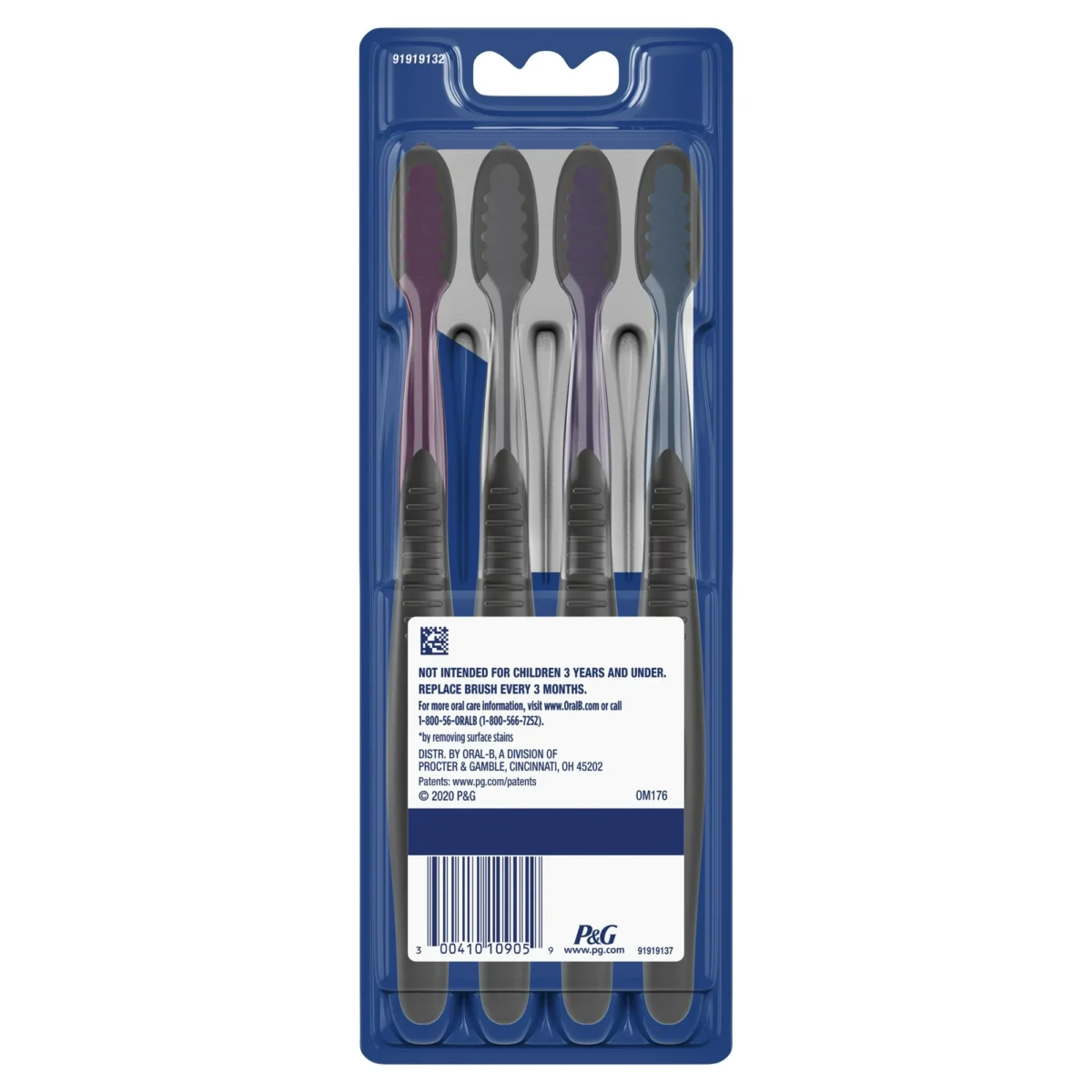 Oral-B Charcoal Toothbrush, Soft, 4 Count, for Adults & Children 3+ - Image 5