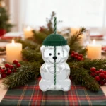 2025 Bearista BEAR Glass Jar Cold Cup Tumbler with Straw - Image 3